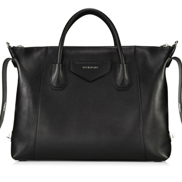 Givenchy Antigona Leather Satchel Shoulder Bag Black - Picture 6 of 12